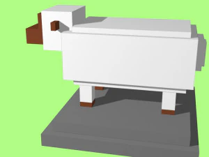 voxel sheep - model 10 3D Model