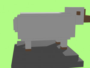 voxel sheep - model 11 Modèle 3D