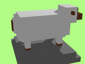 voxel sheep - model 12 3D Model