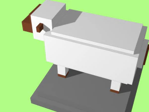 voxel sheep - model 12 3D Model