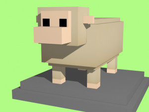 voxel sheep - model 13 3D Model