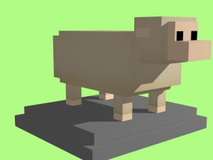 voxel sheep - model 13 Modèle 3D