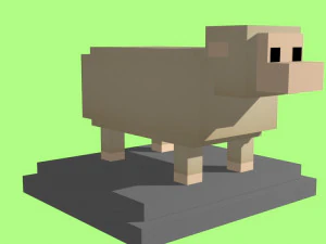 voxel sheep - model 13 3D Model