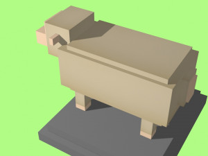 voxel sheep - model 13 Modèle 3D