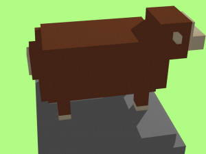 voxel sheep - model 14 Model 3D
