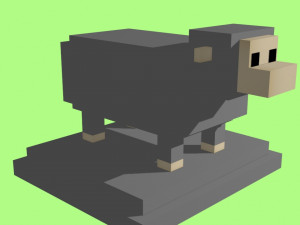 voxel sheep - model 15 Model 3D