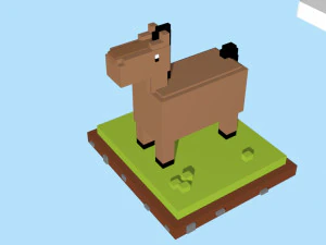 voxel horse - model 3 3D Model