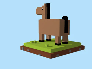 voxel horse - model 3 3D Model