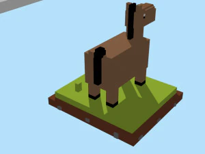 voxel horse - model 3 3D Model