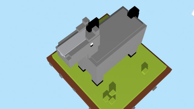 voxel horse - model 4 Model 3D .c4d .max .obj .3ds .fbx .stl .blend 