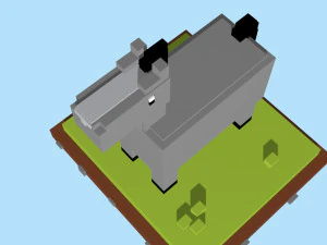 voxel horse - model 4 3D Model