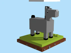 voxel horse - model 4 3D Model