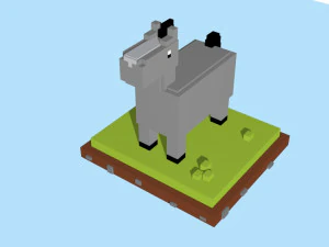voxel horse - model 4 3D Model