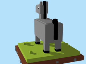 voxel horse - model 4 Model 3D
