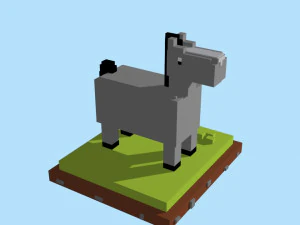 voxel horse - model 4 3D Model
