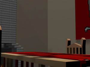 chairs and table - lunchroom 3D Model