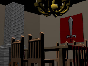 chairs and table - lunchroom Modèle 3D
