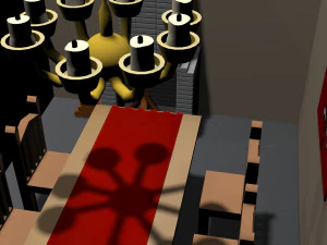 chairs and table - lunchroom 3D Model