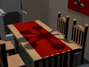 chairs and table - lunchroom 3D Model