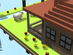 voxel vila casa low-poly Modelo 3D