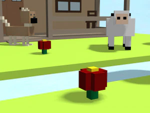 voxel vila casa low-poly Modelo 3D