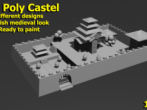 Low Poly Castle 1 Modelo 3D