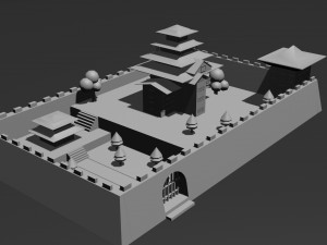 Low Poly Castle 1 Modelo 3D
