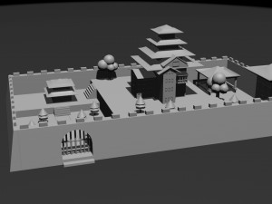 Low Poly Castle 1 Modelo 3D