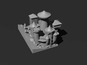 Low Poly Castle 2 Modelo 3D