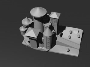 Low Poly Castle 2 Modelo 3D