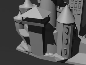 Castillo de baja poli 2 Modelo 3D