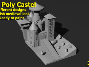 Low Poly Castle 2 Modelo 3D