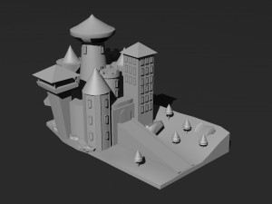 Low Poly Castle 2 Modelo 3D