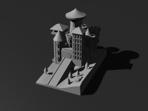 Low Poly Castle 2 Modelo 3D