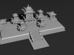 Low Poly Castle 3 3D Model