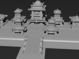Low Poly Castle 3 3D Model