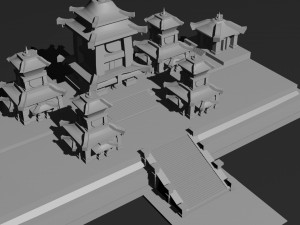 Low Poly Castle 3 3Dモデル