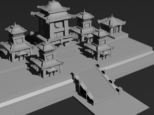 Low Poly Castle 3 3Dモデル