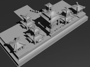 Low Poly Castle 3 3D Model