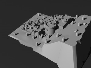 Low Poly Castle 4 3D Model