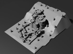 Low Poly Castle 4 3D Model