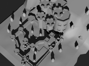 Low Poly Castle 4 3D Model