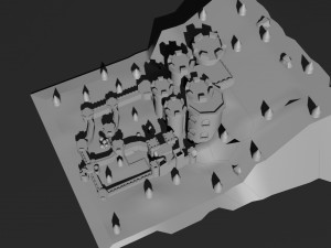 Low Poly Castle 4 3D Model