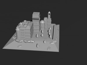 Low Poly Castle 5 3D 모델