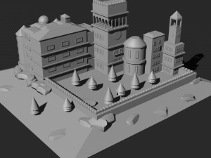 Low Poly Castle 5 3D 모델