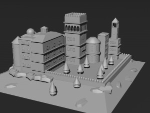 Low Poly Castle 5 3D 모델