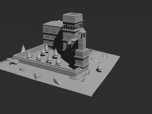 Low Poly Castle 5 3D 모델