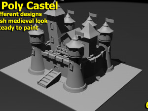 Low Poly Castle 6 3D Model