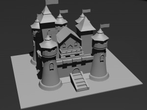 Low Poly Castle 6 Model 3D