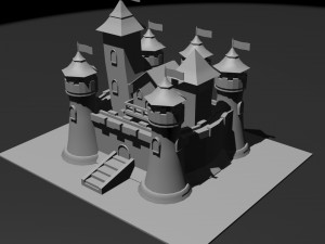 Low Poly Castle 6 Model 3D